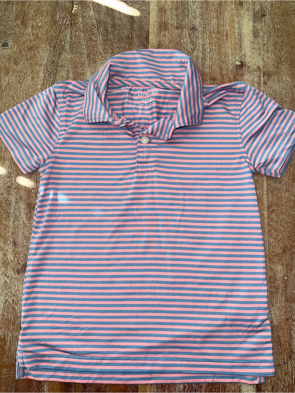 Crewcuts Pink and Blue Striped Polo